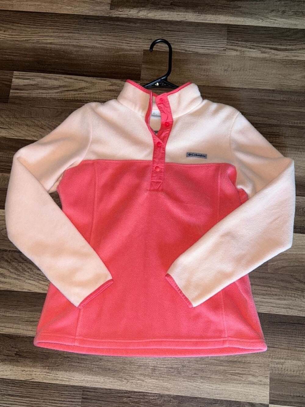 Columbia Women's Benton Springs Snap-Neck Fleece Pullover, Size M, Pink Color